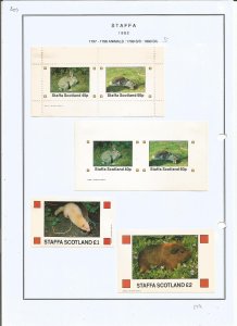 STAFFA - 1982 - Animals - Sheets - Mint Light Hinged - Private Issue