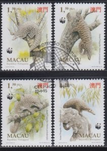Macau 1995 WWF Wildlife Protection - Pangolin Stamps Set of 4 Fine Used