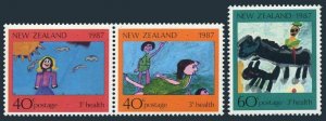 New Zealand B127-B129,B129a,MNH.Michel 1000-1002. Klb. Children's drawings,1987.