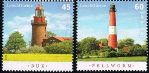 Germany 2014/8,Sc.#2793;3041 MNH, Lighthouses: Buk, Wangeroge