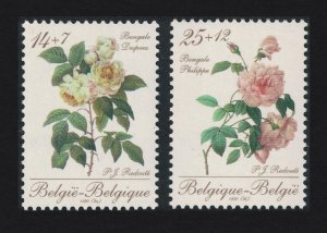 Belgium '60 Roses for a Queen' by Pierre-Joseph Redoute 2v 1990 MNH