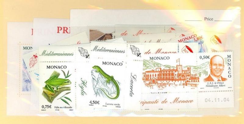 Monaco - Scott 2312-2367 Mint NH (2004 Year Set) - Catalog Value $227.90