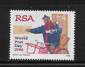 South Africa 1996 World Post Day Postman Sc 952 MNH A3064