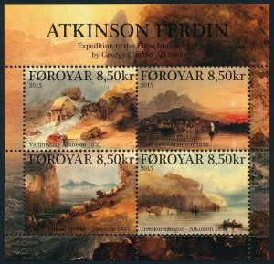 Faroe Islands 2015 Atkinson's Expedition Minisheet SGMS717 MNH