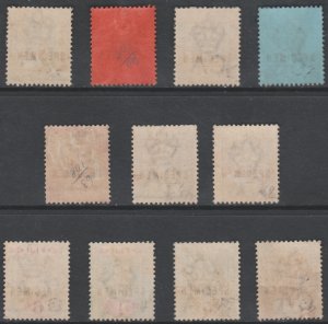 FIJI  1903 KE7  Crown CA  SPECIMEN  set of 11