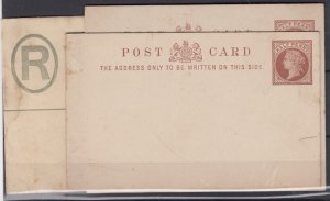 GB QV 1/2d 1d Postal Stationery Cards x 3 Postal History BP5010 