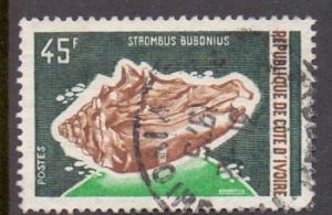 Ivory Coast 1971 Used marine life 45f..     #