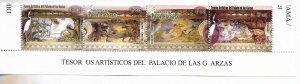 PANAMA 2002 MINIATURE SHEET PALACIO DE LAS GARZAS ART PAINTING MNH SC901 STRIP