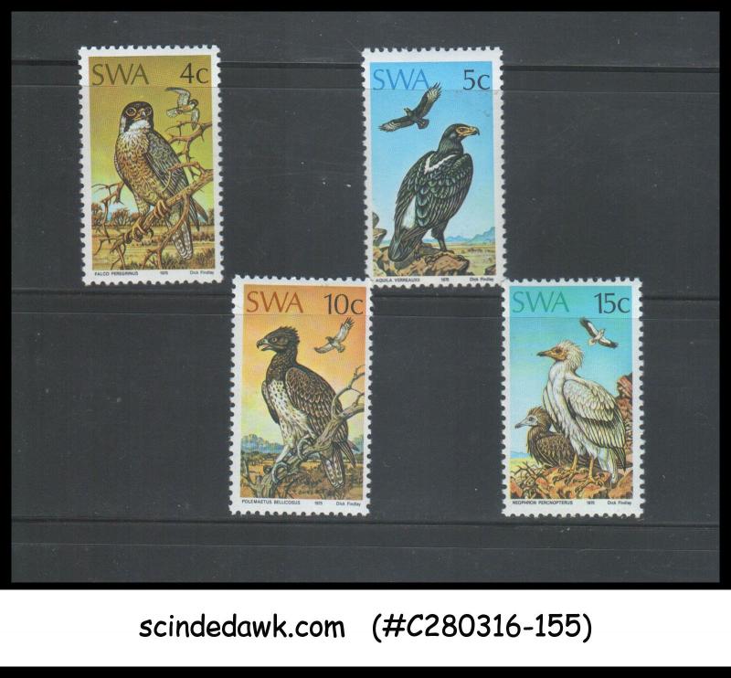 SOUTH WEST AFRICA - 1975 PROTECTED BIRDS OF PREY SCOTT#373-376 - 4V - MINT NH
