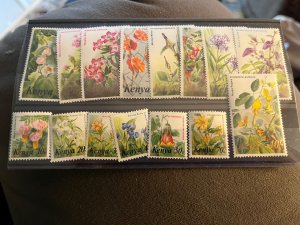 Kenya 247-61 NH F-VF a complete set of flowers