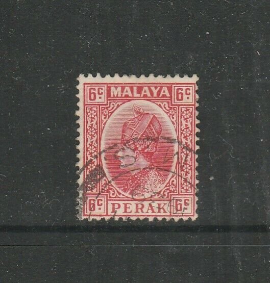 Malaya Perak 1935/7 6c Scarlet Used SG 92