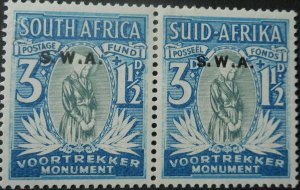 South West Africa 1933 Voortrekker Three Pence pair SG 95 mint