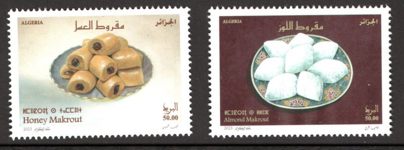 2023 - Algeria - Traditional cakes- Desserts- Foods- Complete set 2v.MNH**