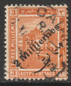 Egypt Scott 60 - SG83, 1915 Pictorial 2m on 3m used