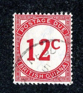 1955 British Guiana Sc # J4 used cv. $45 ( 9374 BCXX )