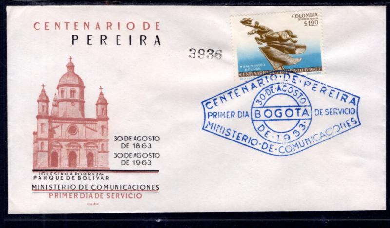Colombia C453 U/A FDC