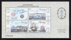 Spain 2529 MNH, 'ESPAMER 87' Philatelic Expo Souvenir Sheet from 1987.