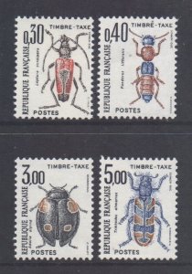 France YT 109/112, 1983 Insects Postage Due Set MNH**