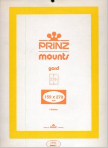 Prinz SCOTT Stamp Mount 159/270mm - CLEAR - Pack of 4 (159x270 159mm) PRECUT-OLD