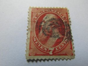 US STAMPS Scott #138 GRILLED USED 1871,with A. Miller CERTIFICATE, SCV $525.00