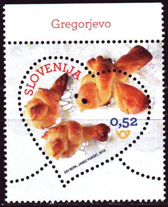 Slovenia. 2019. 1351. Valentine's Day, heart, gastronomy, food. MNH.