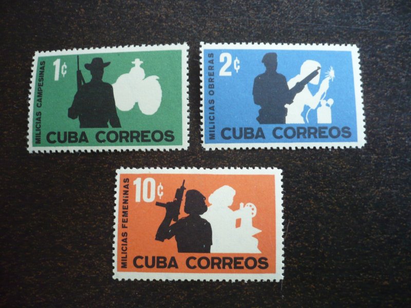 Stamps - Cuba - Scott# 703-705 - Mint Hinged Set of 3 Stamps