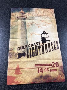 USPS Gulf Coast Lighthouses 20 Premium Stamped Postal Card 5 Designs