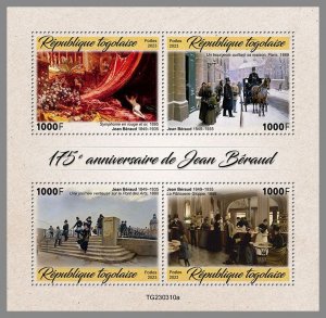 TOGO 2023 MNH 175th anniversary of Jean Béraud Paintings M/S #310a