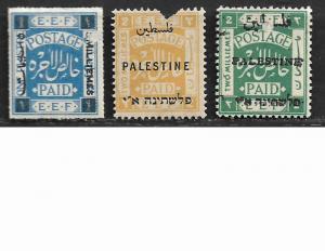 COLLECTION LOT OF 3 PALESTINE STAMPS 1918-21 MH