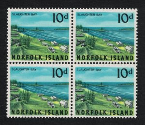 Norfolk Slaughter Bay 10d Block of 4 1964 MNH SC#53 SG#54