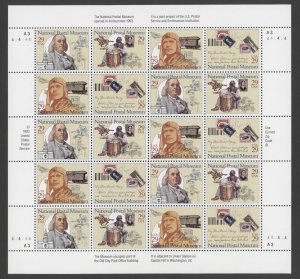 1993 Scott #2779-2782 National Postal Museum, Sheet of 20 MNH