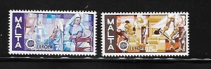 Malta 1976 Europa lace making stone carving Sc 512-513 MNH A699