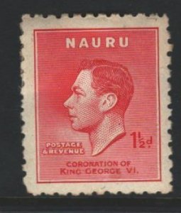 Nauru Sc#35 MH - slightly toned perfs