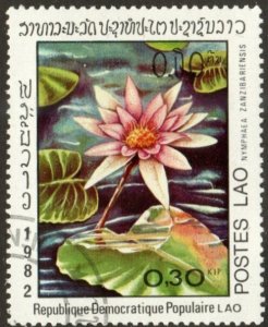 Laos 367 - Cto - 30c Water Lily (1982)