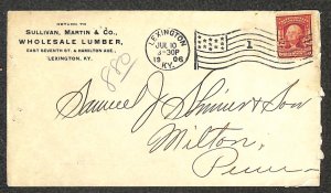 319 STAMP SULLIVAN MARTIN & CO. LUMBER LEXINGTON KENTUCKY ADVERTISING COVER 1906