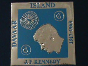 DAVAAR ISLAND -1963 IMMEMORY OF JOHN F. KENNEDY MNH RARE GOLD STAMP VERY FINE