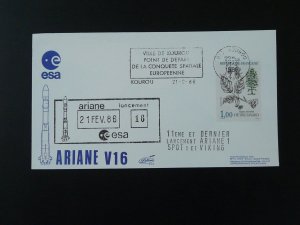 space cover Ariane V16 launch French Guiana 1986