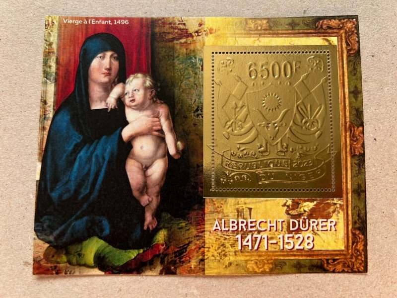 Art, Albert Durer 5 blocks Foil Gold perforated NEW 2023