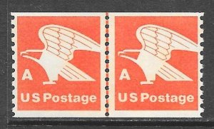 USA 1743: 15c A Eagle, line pair, MNH, VF