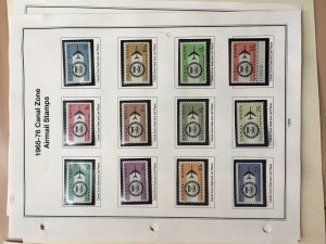 Collection of Canal Zone stamps, most mh or mnh