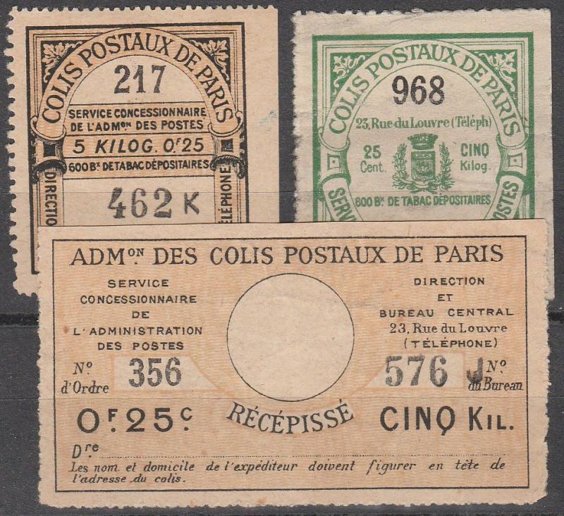 France Postal Parcels Service Paris (A14853)