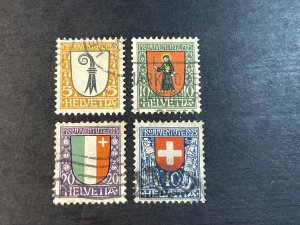 SWITZERLAND # B25-B28--USED----COMPLETE SET--SEMI-POSTAL--1923
