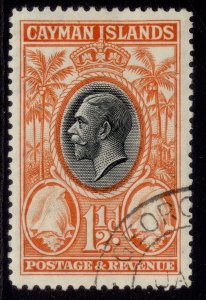 CAYMAN ISLANDS GV SG99, 1½d black & orange, FINE USED.