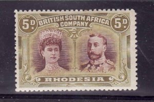 Rhodesia-Sc#107-Unused hinged Queen Mary & KGV-5p ol g