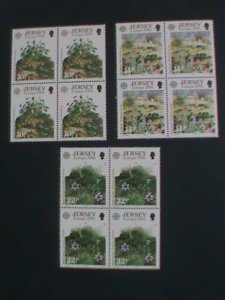 ​JERSEY-1986 SC#396-8-EUROPA- ENVIRONMENTAL CONSERVATION -MNH BLOCK OF 4-VF