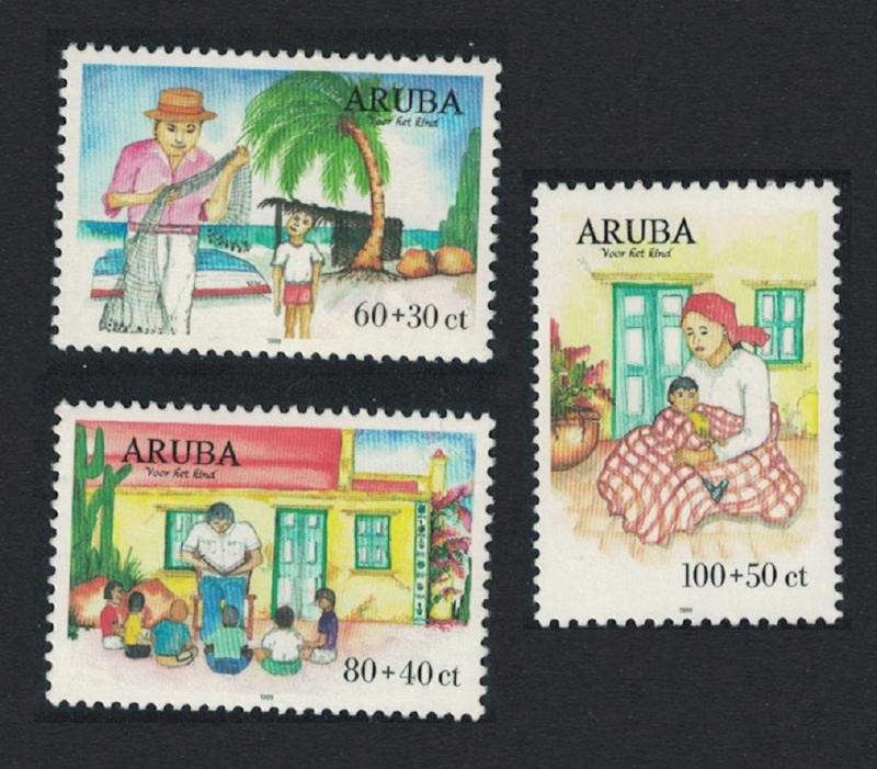 Aruba Fisherman Child Welfare 3v SG#249-251