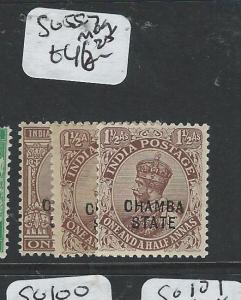 INDIA CHAMBA (P0604B) KGV  SG55-7      MOG 