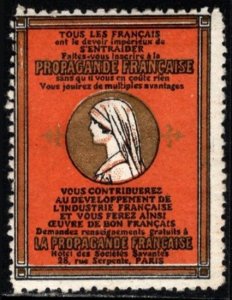 1914 WW One France Delandre Poster Stamp French People Have Imperative Duty