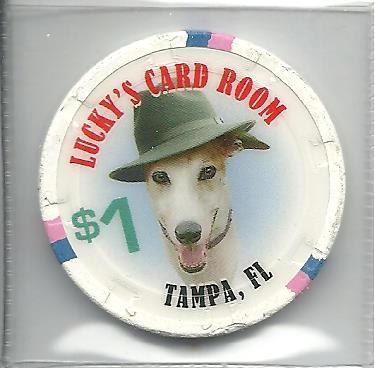 $1.00 Poker Chip, Lucky's Card Room, Tampa