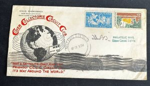 CM) 1960. UNITED STATES. FDC. SATELLITE AROUND THE WORLD. ARMY. FLORA AND FAUNA.